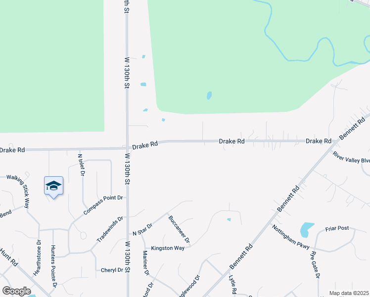 map of restaurants, bars, coffee shops, grocery stores, and more near 12541 Drake Road in North Royalton
