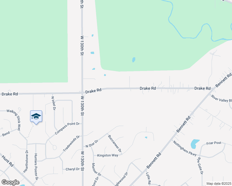 map of restaurants, bars, coffee shops, grocery stores, and more near 12541 Drake Road in North Royalton