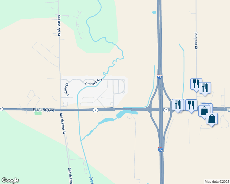 map of restaurants, bars, coffee shops, grocery stores, and more near 100 Rome Boulevard in Hebron