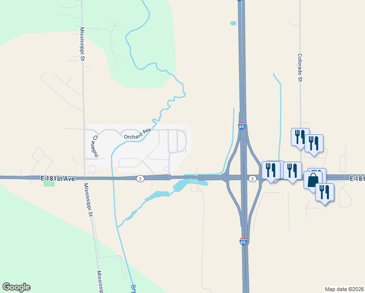 map of restaurants, bars, coffee shops, grocery stores, and more near 298-322 Orchard Avenue in Hebron