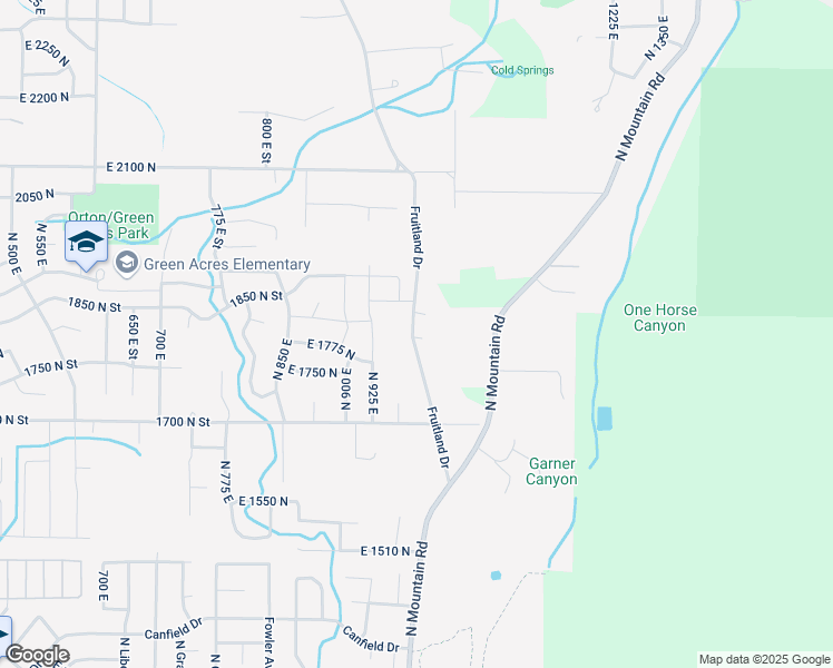 map of restaurants, bars, coffee shops, grocery stores, and more near 1889 Fruitland Drive in Ogden