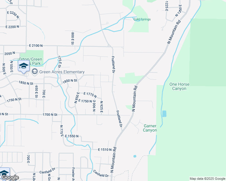 map of restaurants, bars, coffee shops, grocery stores, and more near 1889 Fruitland Drive in Ogden