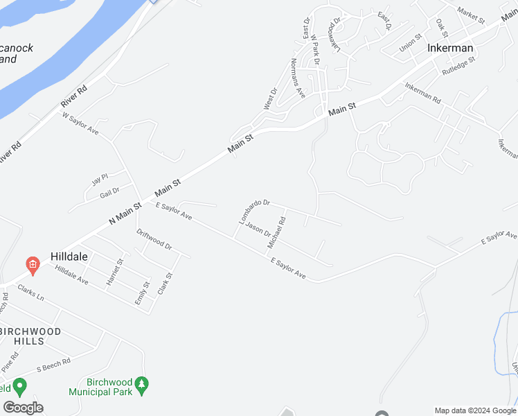 map of restaurants, bars, coffee shops, grocery stores, and more near 19 Lombardo Drive in Wilkes-Barre