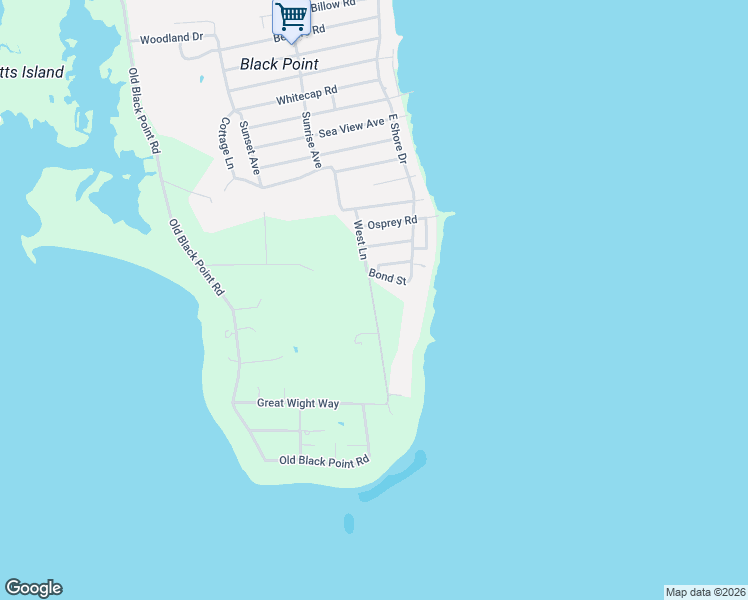 map of restaurants, bars, coffee shops, grocery stores, and more near West Lane in East Lyme