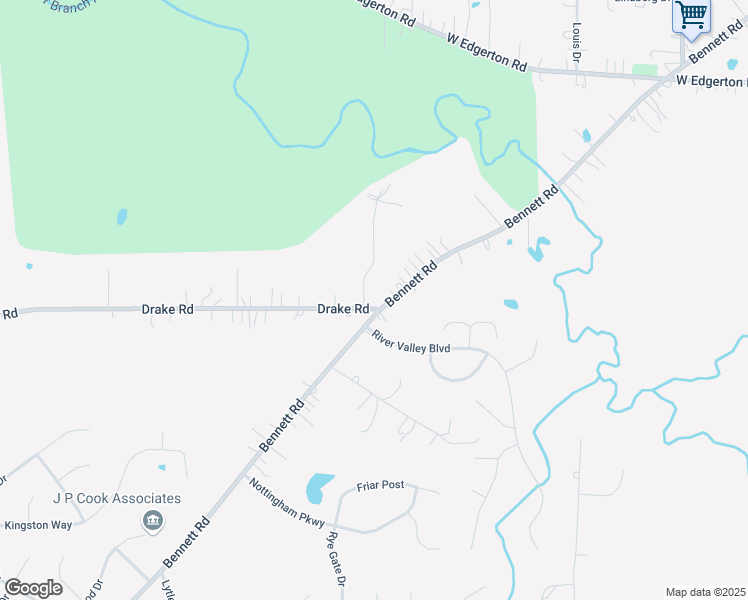 map of restaurants, bars, coffee shops, grocery stores, and more near 17590 Parkside Drive in North Royalton