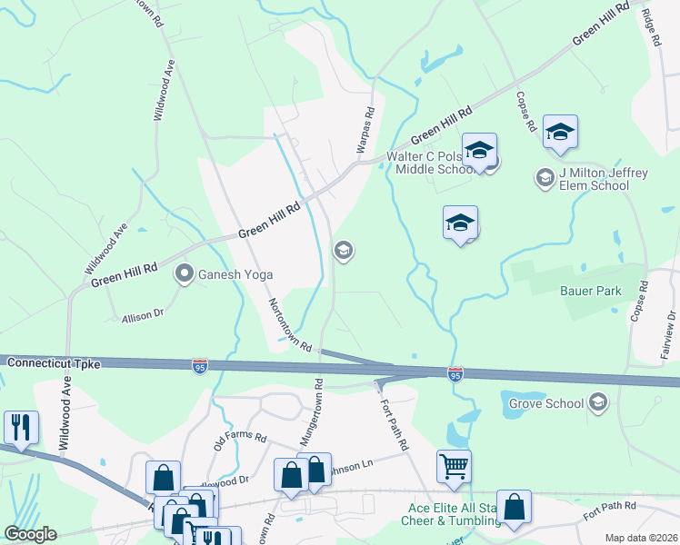 map of restaurants, bars, coffee shops, grocery stores, and more near 178 Mungertown Road in Madison