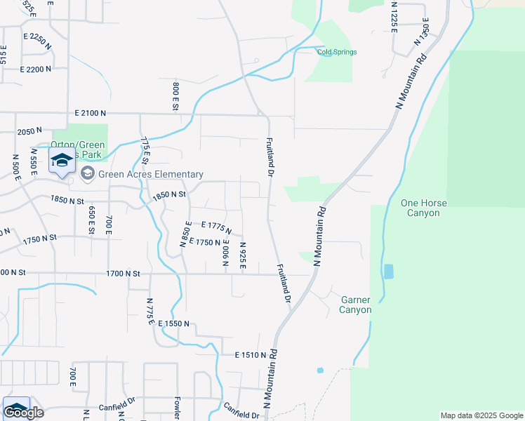 map of restaurants, bars, coffee shops, grocery stores, and more near 1889 Fruitland Drive in Ogden