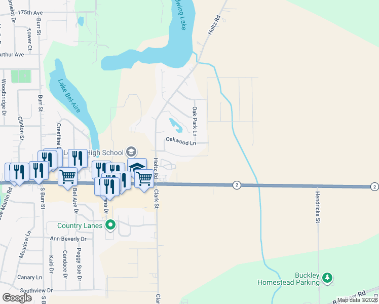 map of restaurants, bars, coffee shops, grocery stores, and more near 2320 Spring Run Lane in Lowell