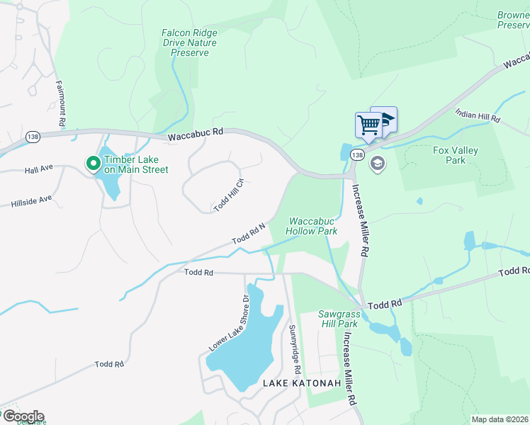 map of restaurants, bars, coffee shops, grocery stores, and more near 17 Todd Road North in Katonah