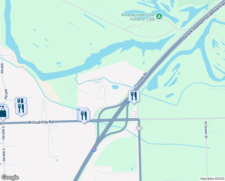 map of restaurants, bars, coffee shops, grocery stores, and more near 32610 Frontage Road in Diamond