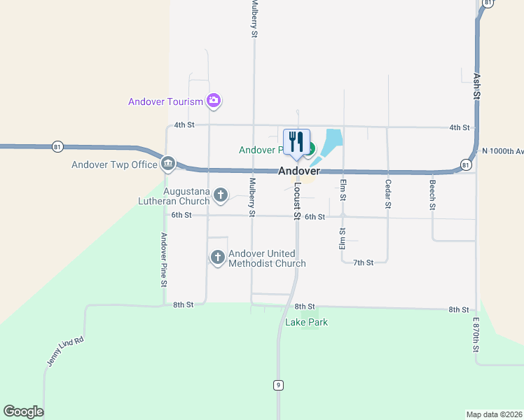 map of restaurants, bars, coffee shops, grocery stores, and more near 528 6th Street in Colona