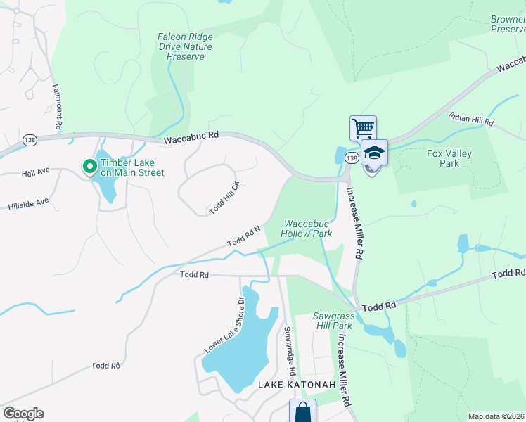 map of restaurants, bars, coffee shops, grocery stores, and more near 17 Todd Road North in Katonah