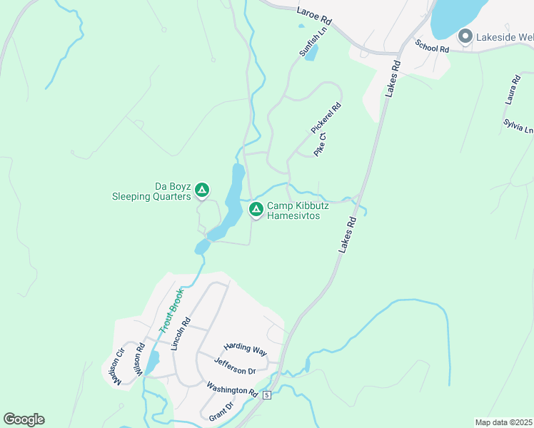map of restaurants, bars, coffee shops, grocery stores, and more near 17 Camp Monroe Road in Monroe
