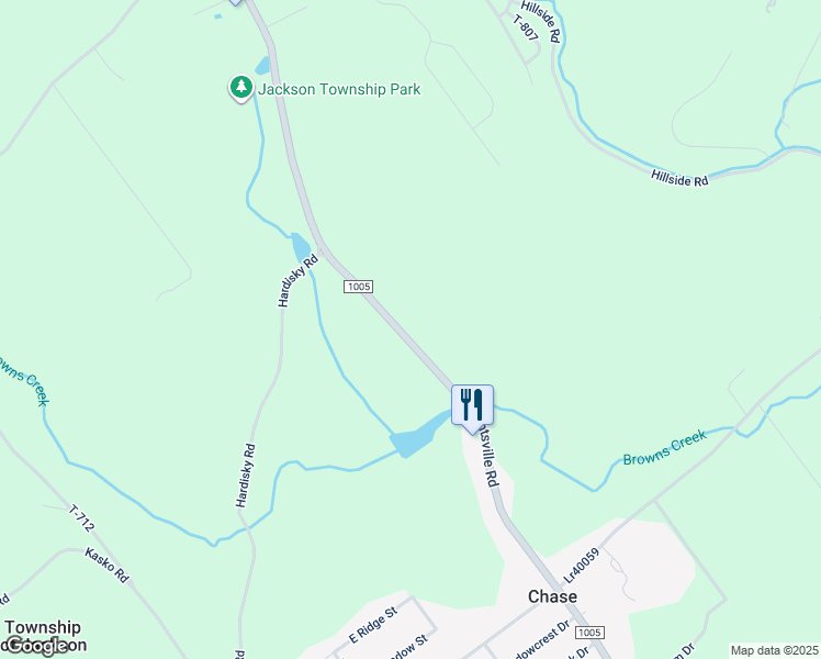 map of restaurants, bars, coffee shops, grocery stores, and more near 1506 Huntsville Road in Shavertown