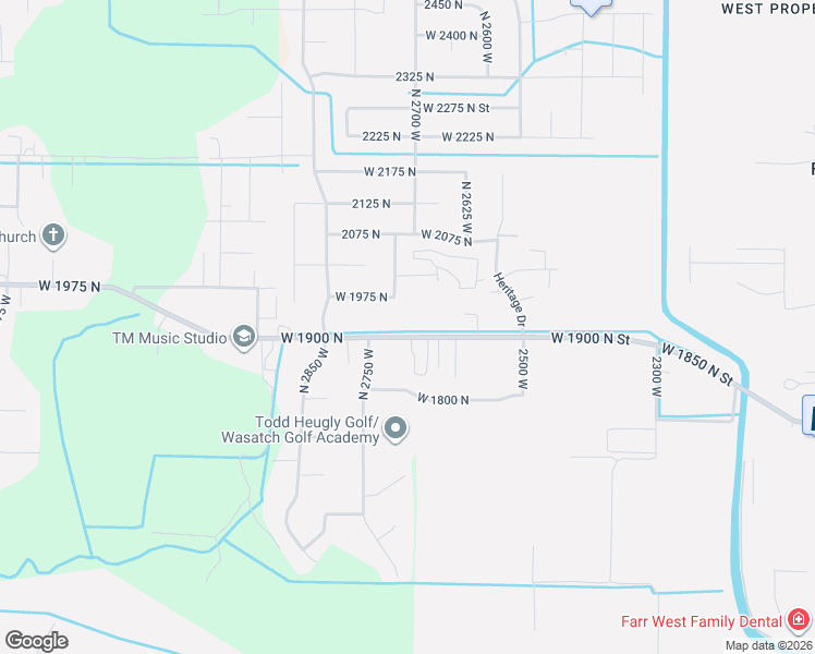 map of restaurants, bars, coffee shops, grocery stores, and more near 2694 West 1900 North in Ogden
