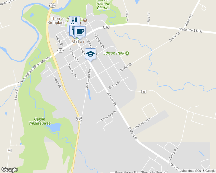 map of restaurants, bars, coffee shops, grocery stores, and more near 21 Broad Street in Milan