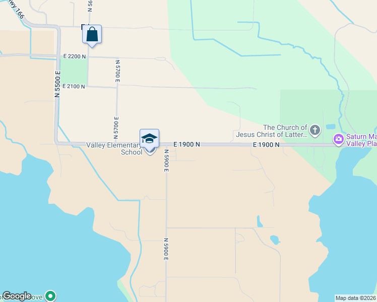 map of restaurants, bars, coffee shops, grocery stores, and more near 5981 East 1900 North in Eden