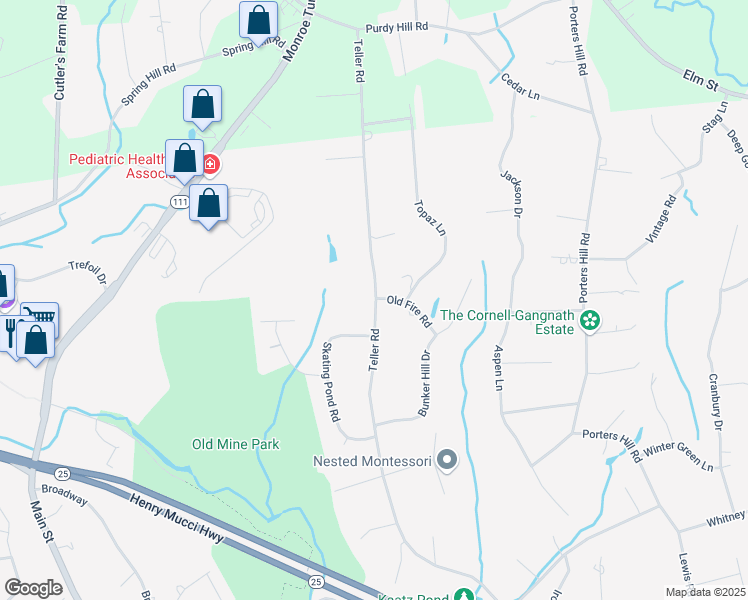map of restaurants, bars, coffee shops, grocery stores, and more near 181 Teller Road in Monroe