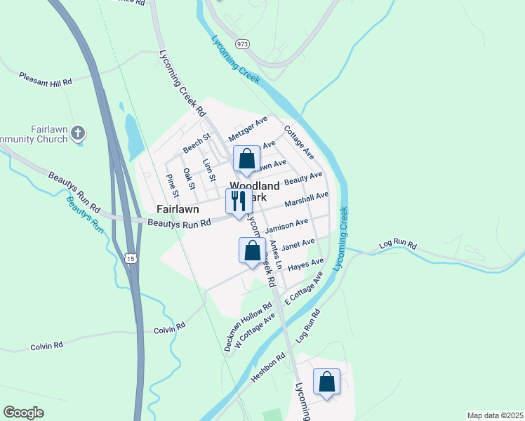 map of restaurants, bars, coffee shops, grocery stores, and more near 1956 Marshall Ave in Williamsport