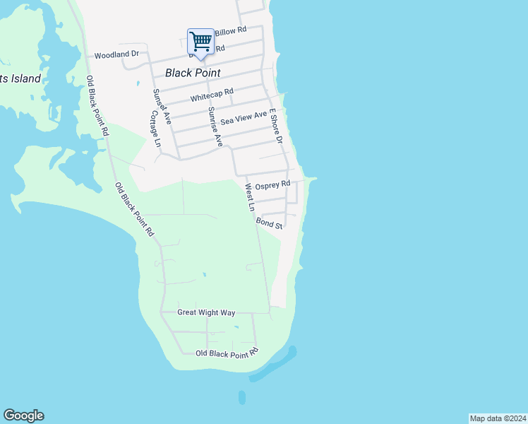 map of restaurants, bars, coffee shops, grocery stores, and more near 11 Uncas Road in East Lyme