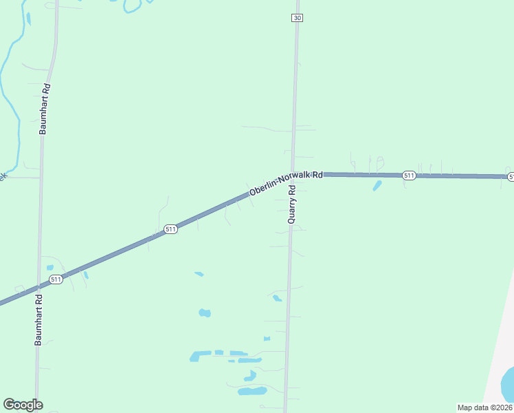 map of restaurants, bars, coffee shops, grocery stores, and more near 48187 Ohio 511 in Oberlin