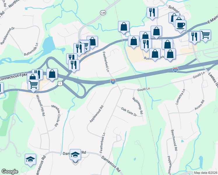 map of restaurants, bars, coffee shops, grocery stores, and more near in 