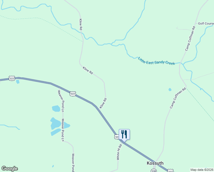 map of restaurants, bars, coffee shops, grocery stores, and more near 2-640 Kline Road in Cranberry