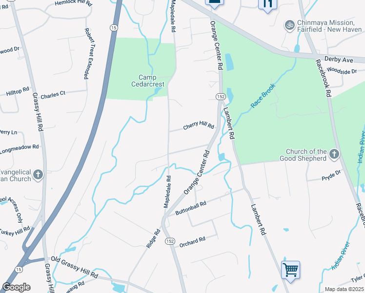map of restaurants, bars, coffee shops, grocery stores, and more near 143 Pardee Manor Road in Orange