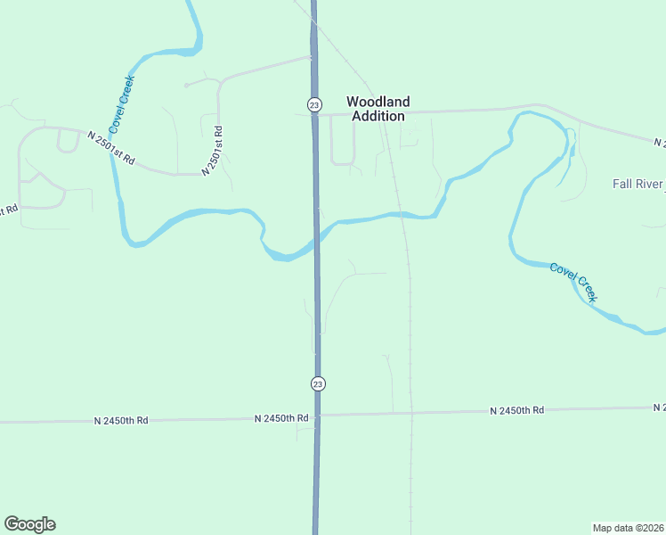 map of restaurants, bars, coffee shops, grocery stores, and more near 1707 North 2479th Road in Ottawa