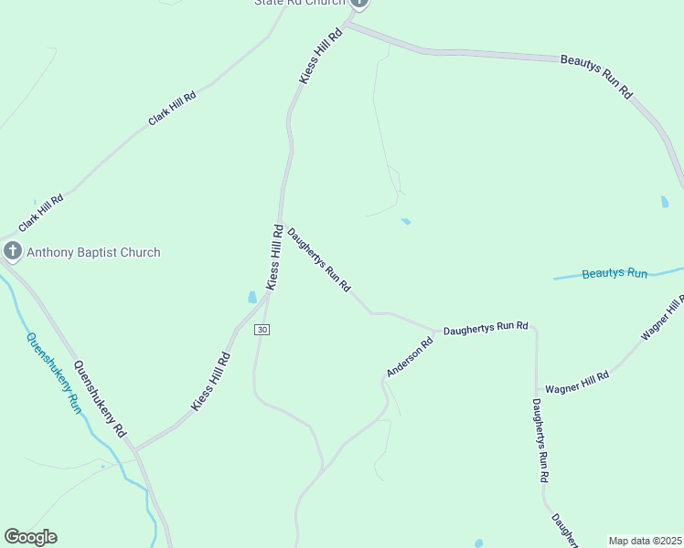 map of restaurants, bars, coffee shops, grocery stores, and more near 5974 Daughertys Run Road in Linden