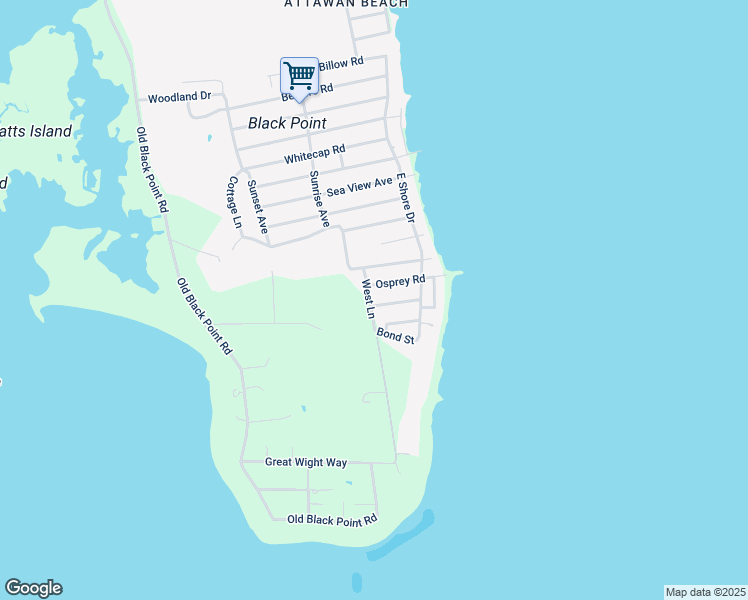 map of restaurants, bars, coffee shops, grocery stores, and more near 23 Blue Heron Road in East Lyme