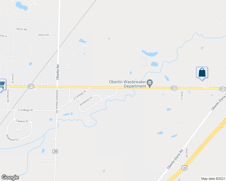 map of restaurants, bars, coffee shops, grocery stores, and more near 769 East Lorain Street in Oberlin