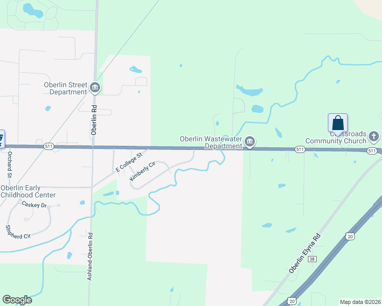 map of restaurants, bars, coffee shops, grocery stores, and more near 769 East Lorain Street in Oberlin