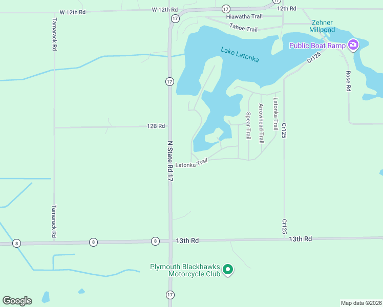 map of restaurants, bars, coffee shops, grocery stores, and more near 12556 Chippewa Trail in Culver