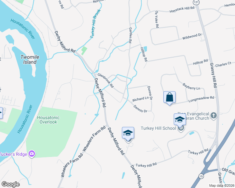 map of restaurants, bars, coffee shops, grocery stores, and more near 851 Glenbrook Road in Orange