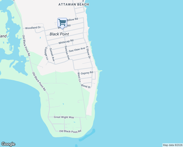 map of restaurants, bars, coffee shops, grocery stores, and more near 15 Osprey Road in East Lyme