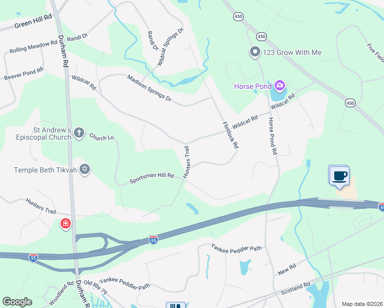 map of restaurants, bars, coffee shops, grocery stores, and more near 252 Hunters Trail in Madison