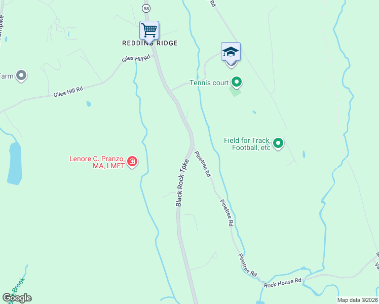 map of restaurants, bars, coffee shops, grocery stores, and more near 71 Black Rock Turnpike in Redding