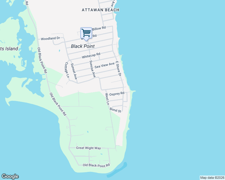 map of restaurants, bars, coffee shops, grocery stores, and more near 24 Saltaire Avenue in East Lyme