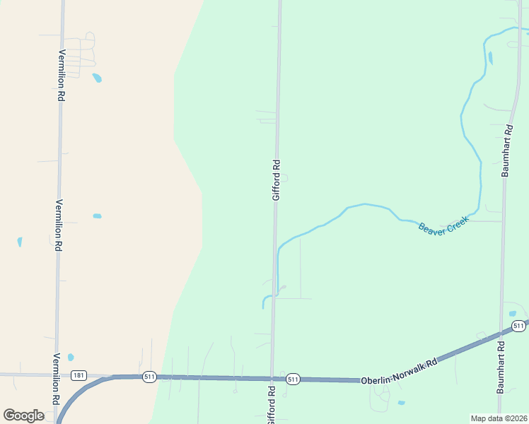 map of restaurants, bars, coffee shops, grocery stores, and more near 13170 Gifford Rd in Oberlin