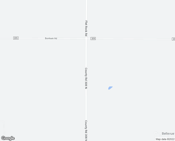 map of restaurants, bars, coffee shops, grocery stores, and more near 1751 County Road 308 in Bellevue