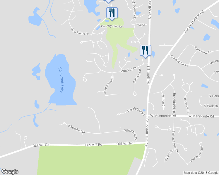 map of restaurants, bars, coffee shops, grocery stores, and more near 569 Acadia Point Drive in Aurora