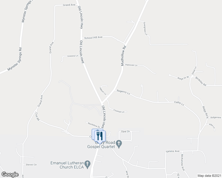 map of restaurants, bars, coffee shops, grocery stores, and more near 19366 Mudhollow Road in Council Bluffs