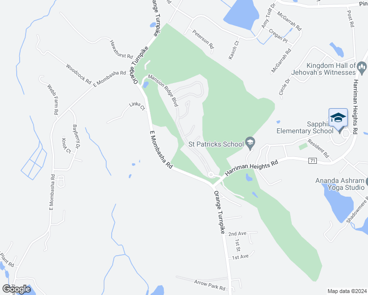 map of restaurants, bars, coffee shops, grocery stores, and more near 47 Mansion Ridge Boulevard in Monroe