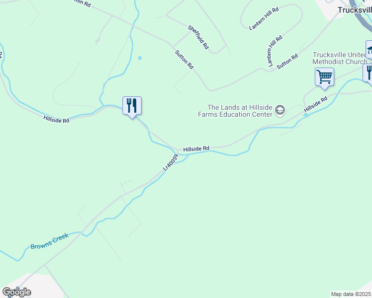 map of restaurants, bars, coffee shops, grocery stores, and more near 1296 Hillside Road in Plymouth