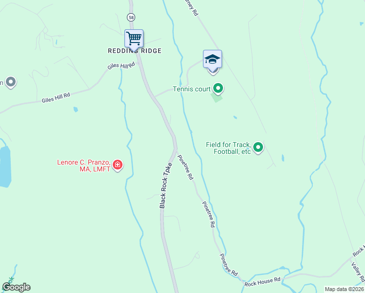 map of restaurants, bars, coffee shops, grocery stores, and more near 74 Black Rock Turnpike in Redding