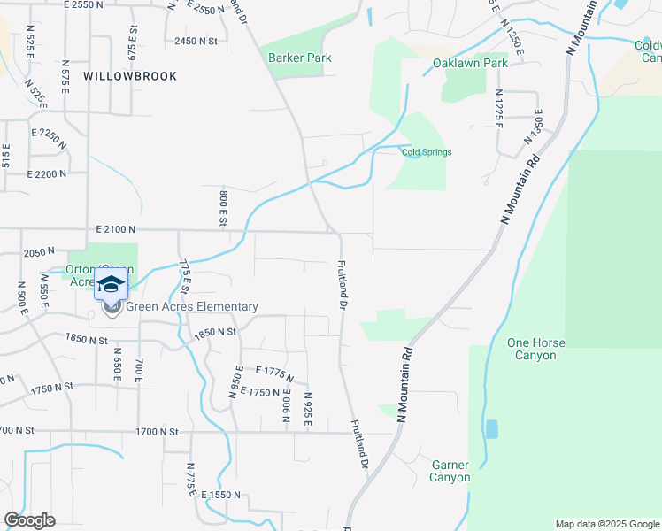 map of restaurants, bars, coffee shops, grocery stores, and more near 961 2050 North in North Ogden