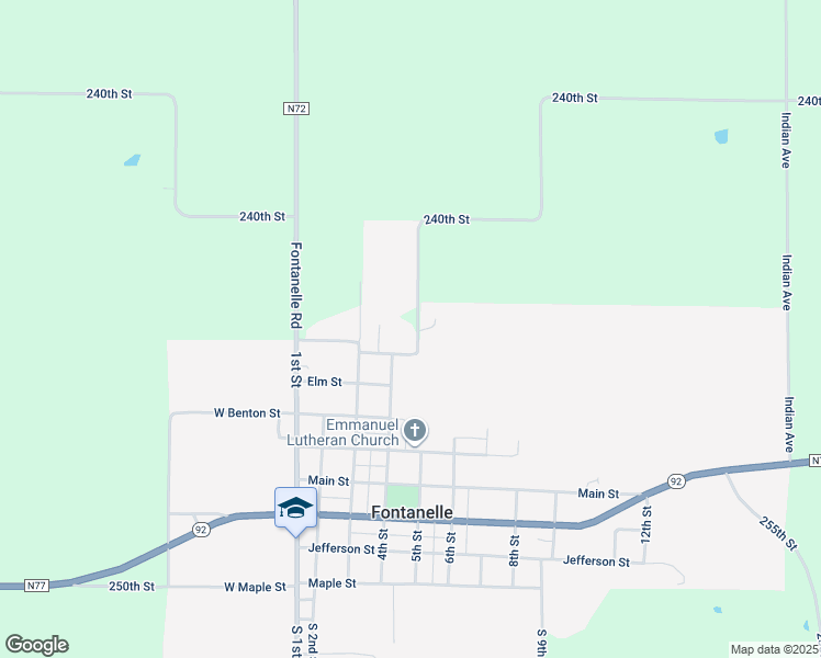 map of restaurants, bars, coffee shops, grocery stores, and more near 326 Summerset Street in Fontanelle