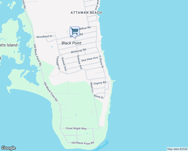 map of restaurants, bars, coffee shops, grocery stores, and more near 24 Saltaire Avenue in East Lyme