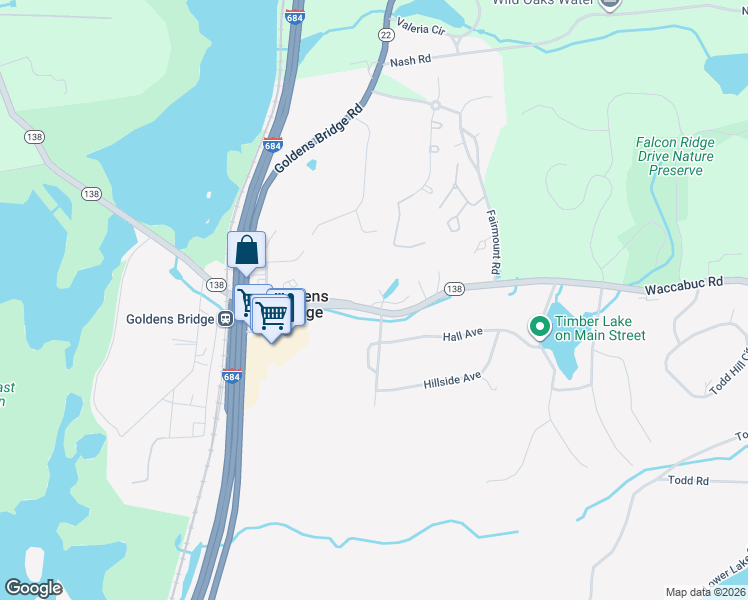 map of restaurants, bars, coffee shops, grocery stores, and more near in Goldens Bridge